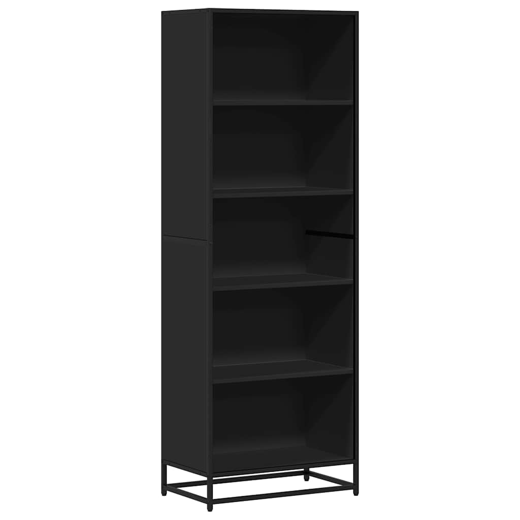 Bücherregal Schwarz 60x35x139 cm Holzwerkstoff