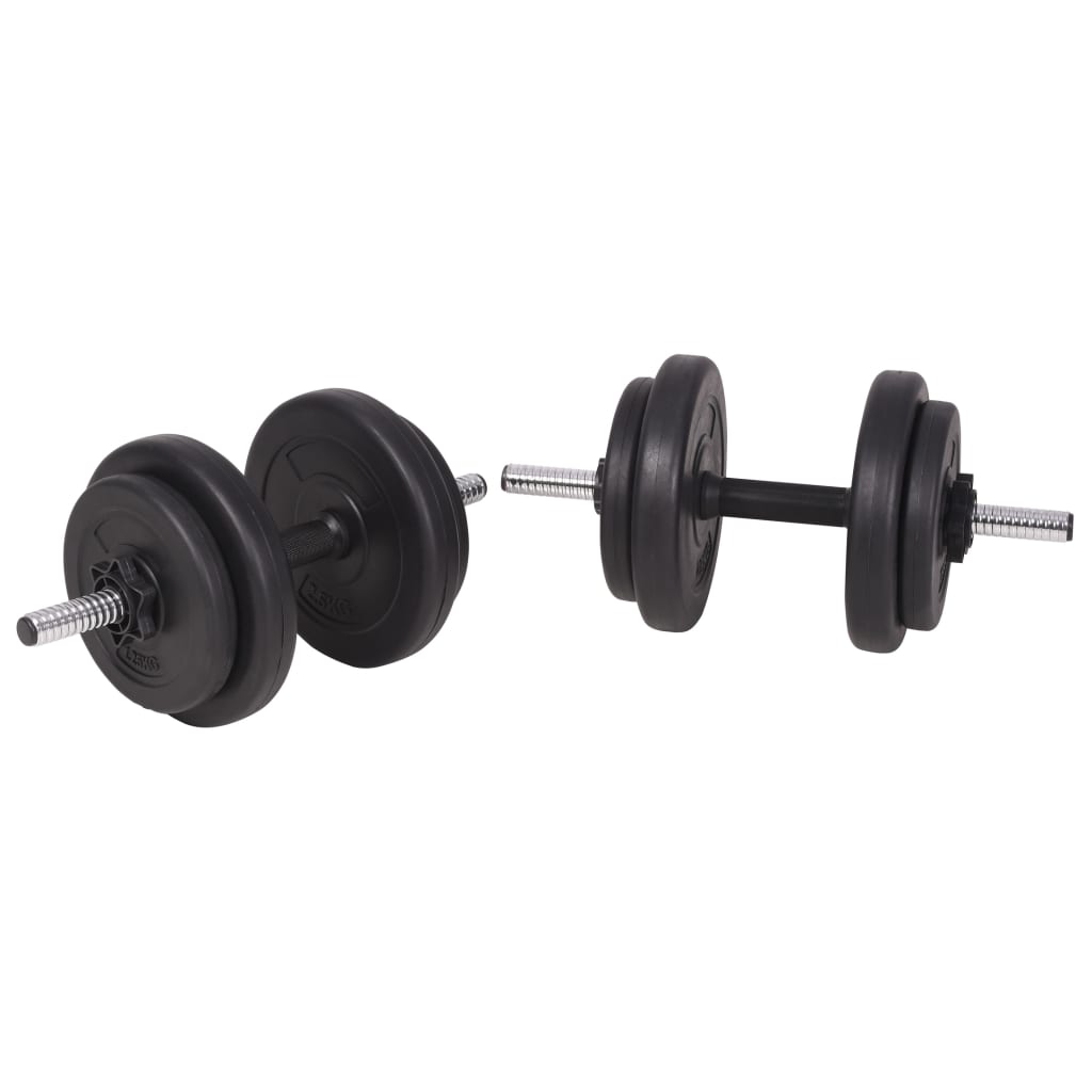 Hantelbank mit Ablage, Langhantel und Kurzhantel Set 60,5 kg