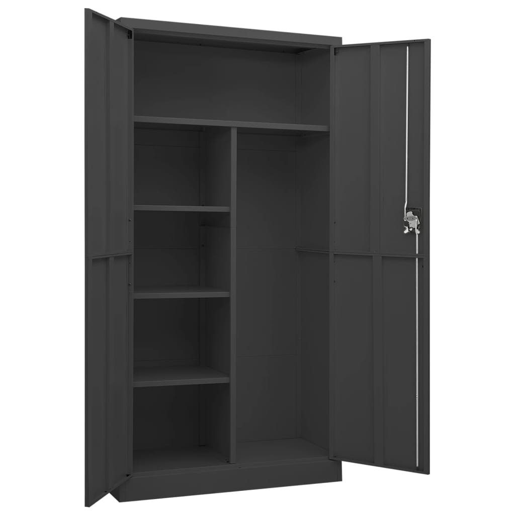 Schließfachschrank Weiß 90x40x180 cm Stahl