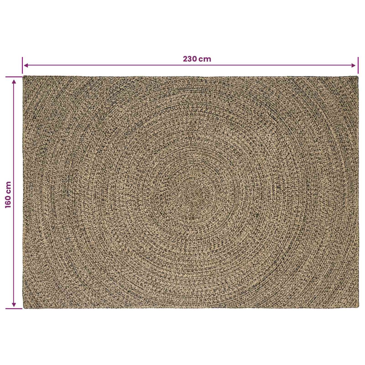 Bereichsteppiche Natürlich und Weiß 60 x 250 cm Jute