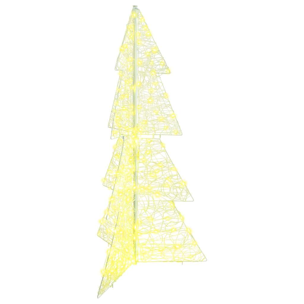 Weihnachtsbaum mit 100 LEDs Warmes Weiß 120 cm Acryl