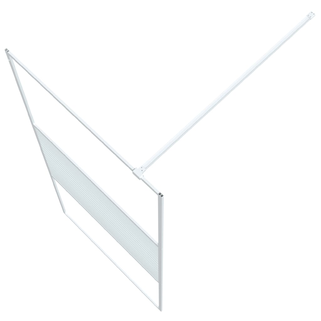 Duschwand für Begehbare Dusche Schwarz 100x195 cm ESG-Glas Klar