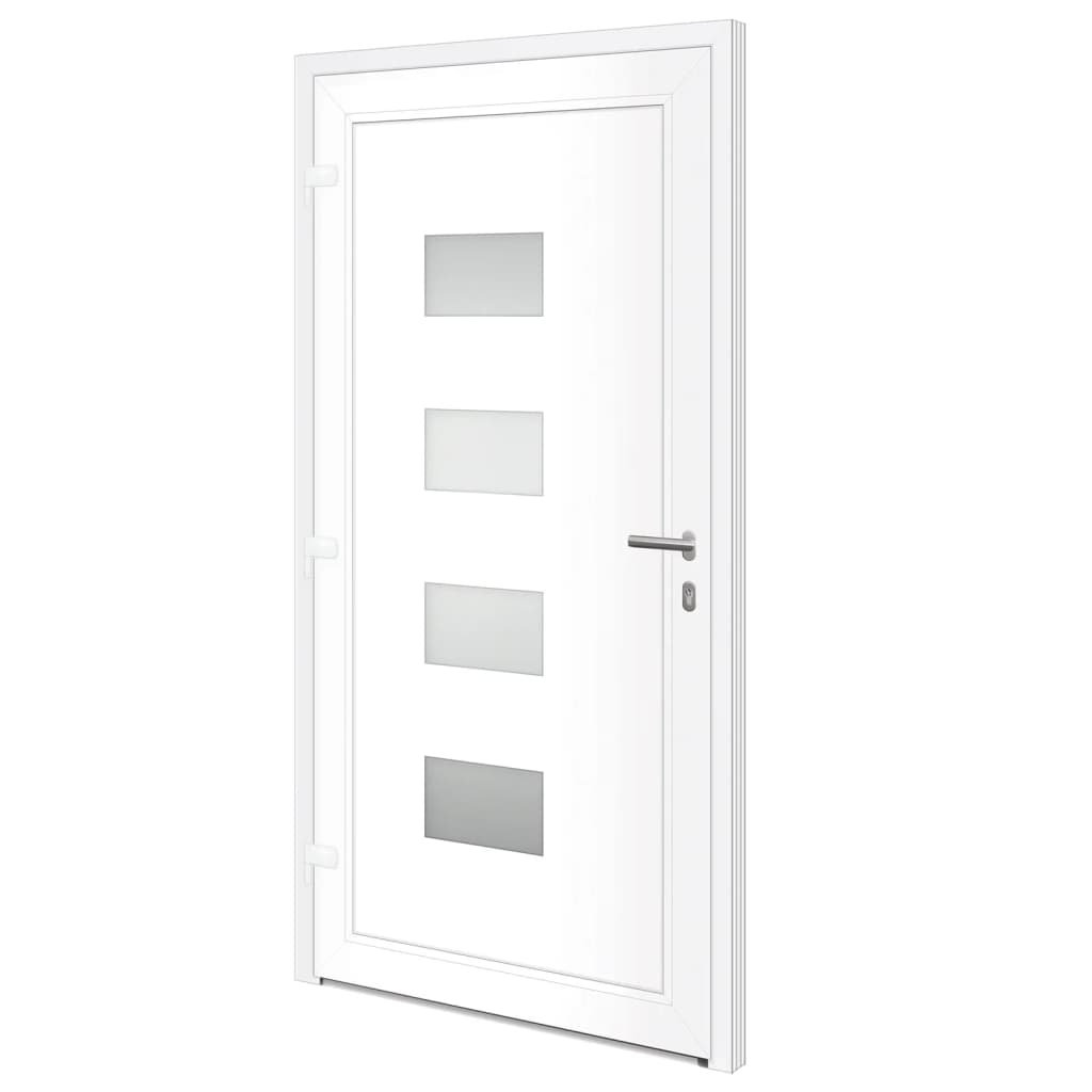 Haustür Anthrazit 100x210 cm Aluminium und PVC