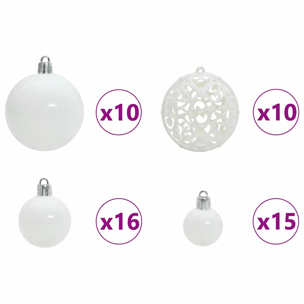 Künstlicher Weihnachtsbaum mit 150 LEDs mit Ständer Weiß 120 cm