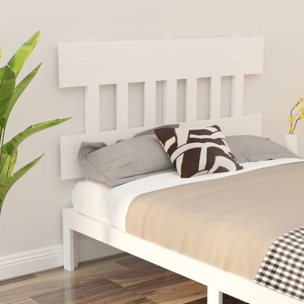 Bett-Kopfteil Schwarz 78,5x3x81 cm Massivholz Kiefer