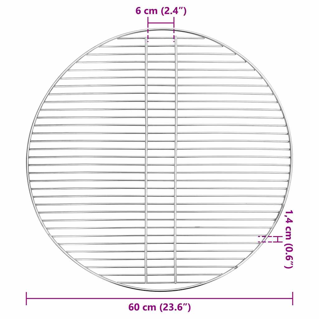 Grillrost Rund Ø34,5 cm 304 Edelstahl