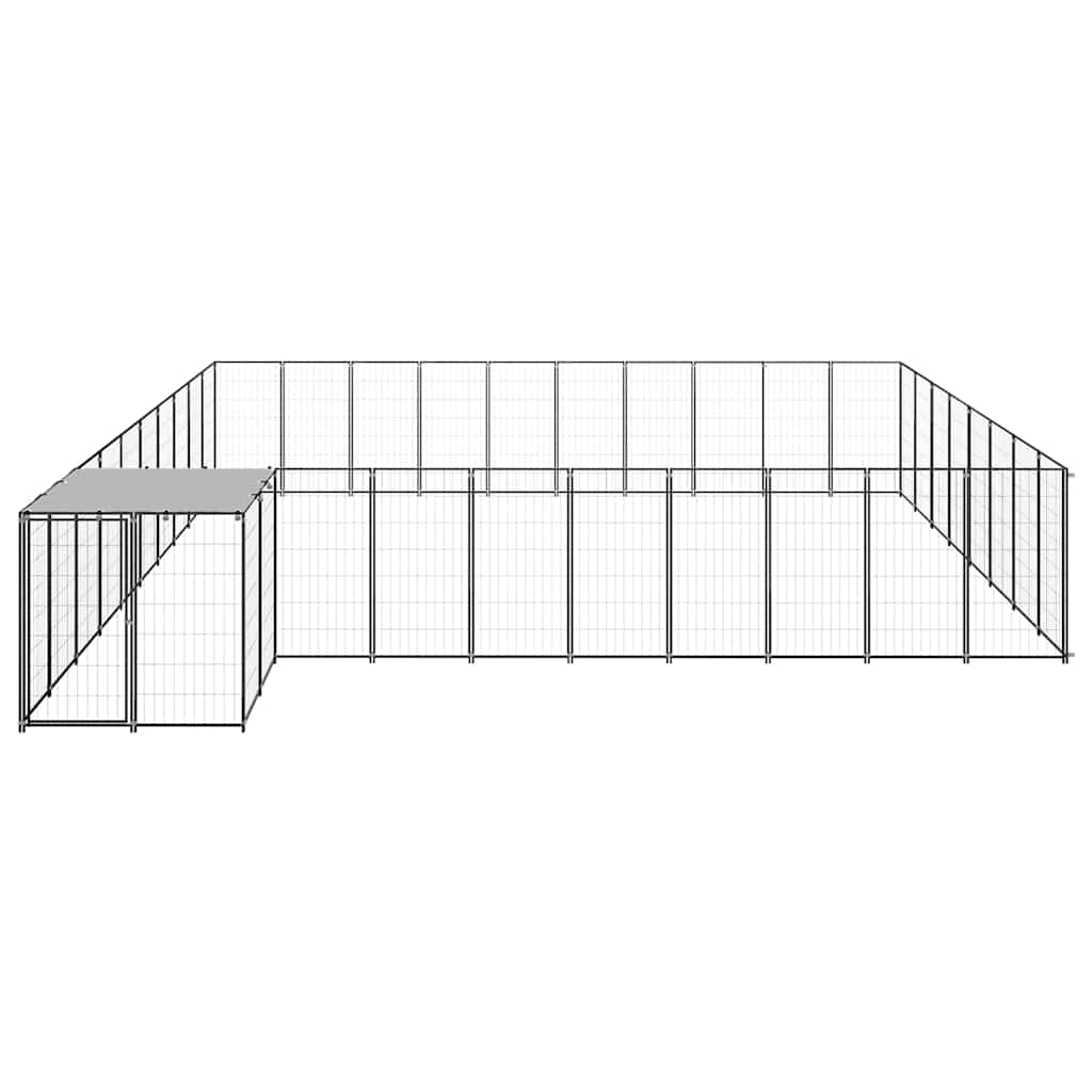 Hundezwinger Schwarz 7,26 m² Stahl