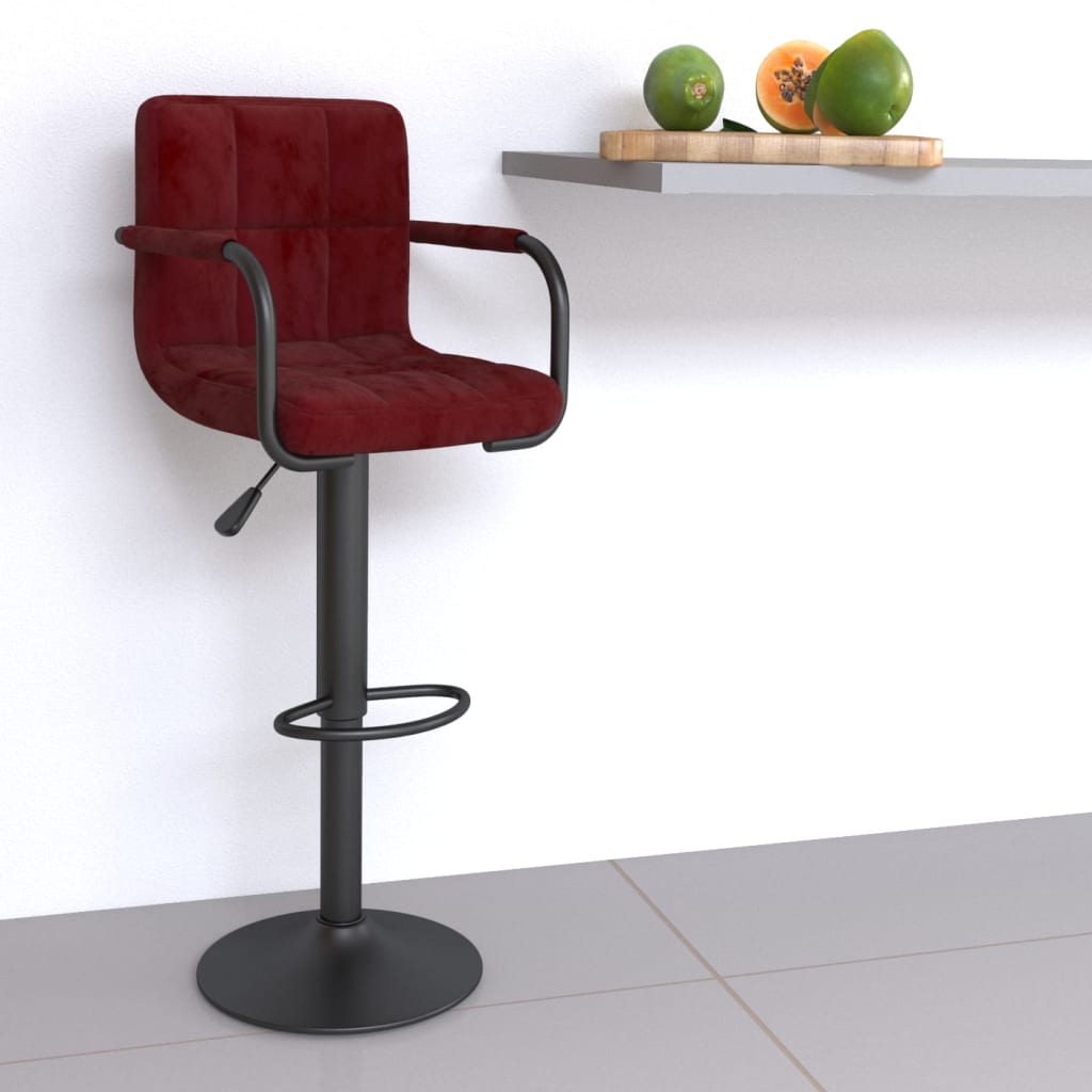 Barhocker 2 Stk. Blau Samt
