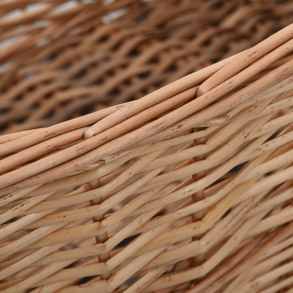Holzkorb mit Tragegriffen 56x40x28 cm Natur Weide