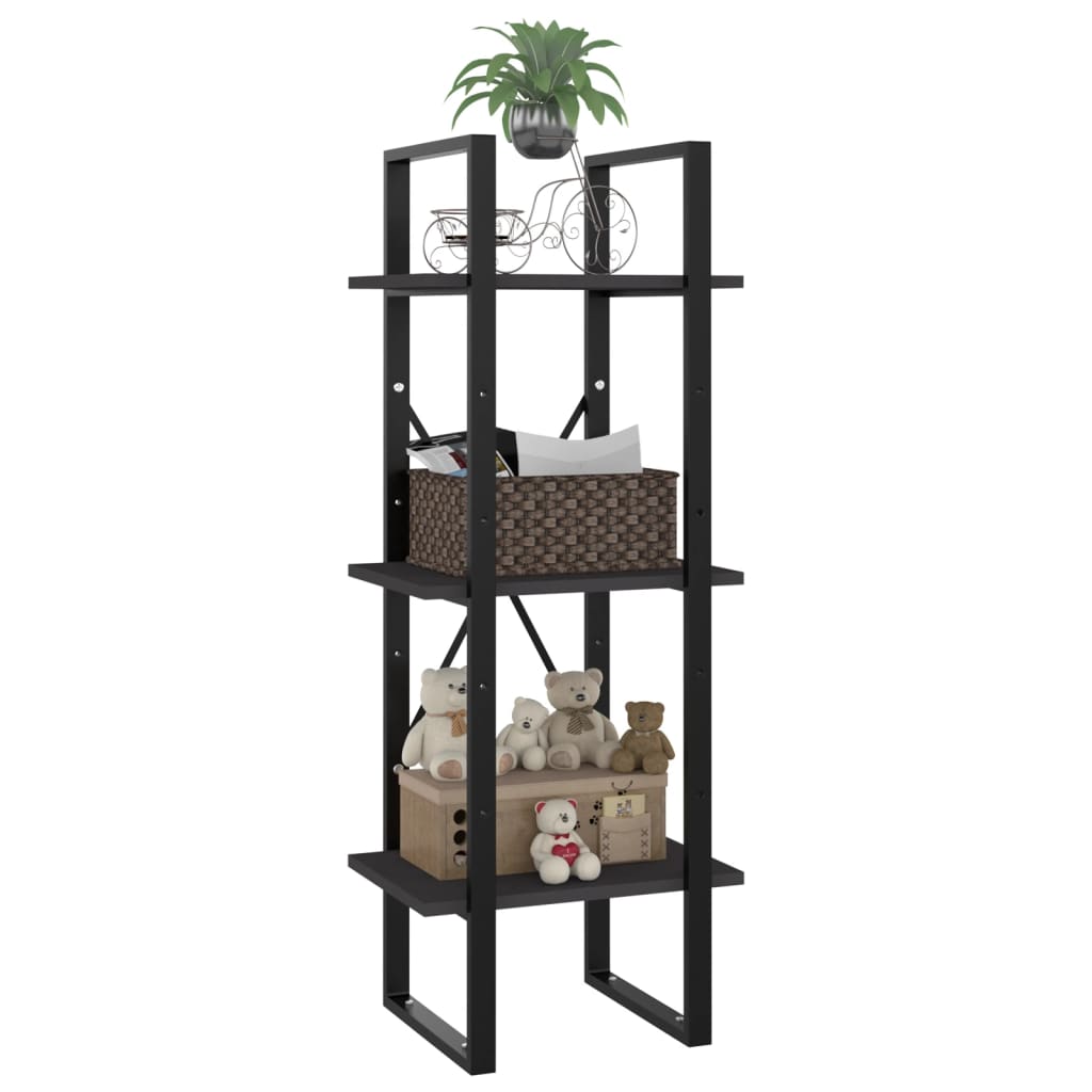 Bücherregal 3 Fächer Weiß 40x30x105 cm Holzwerkstoff