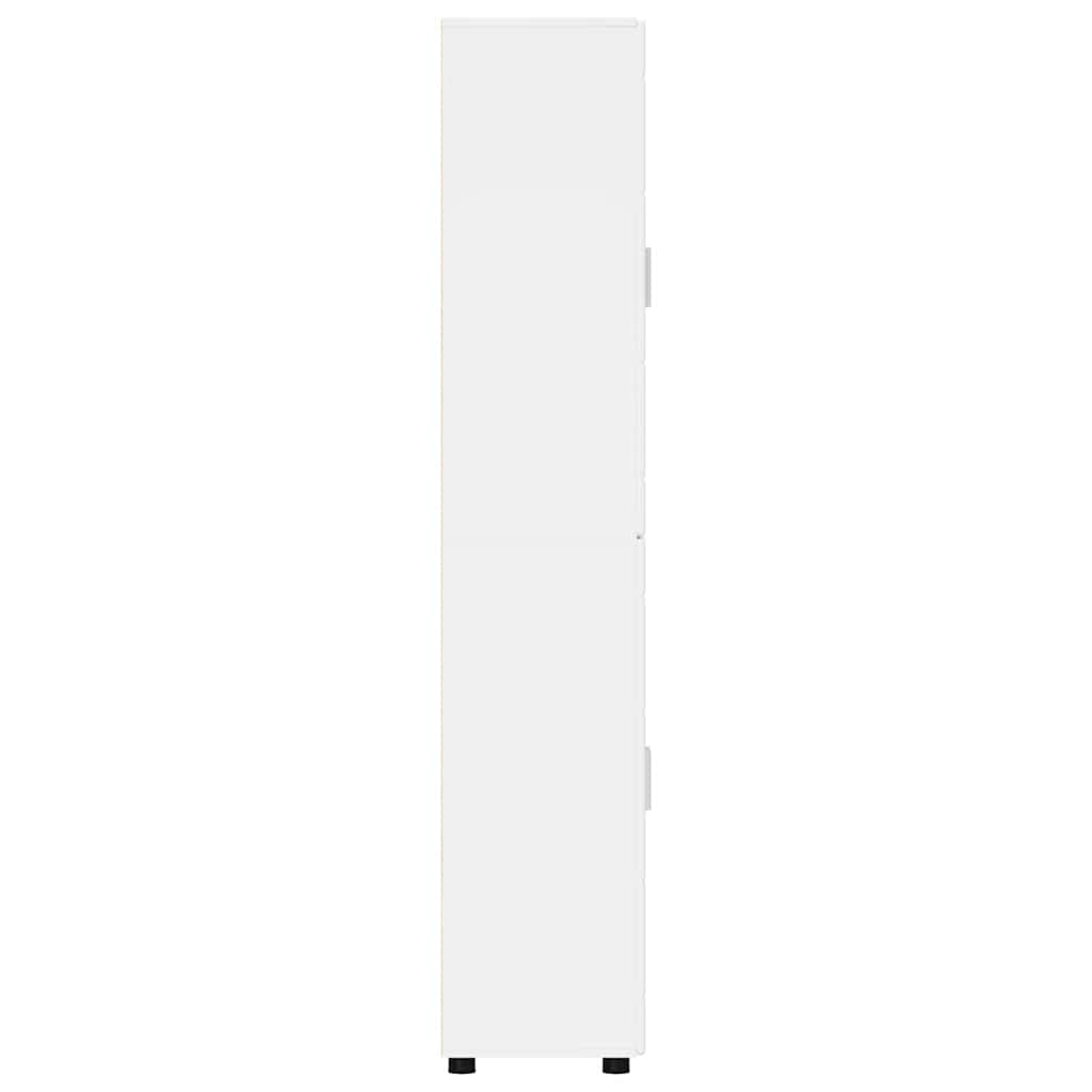 Highboard mit Regal FLORIN Weiß 60 x 35 x 182 cm Holzwerkstoff
