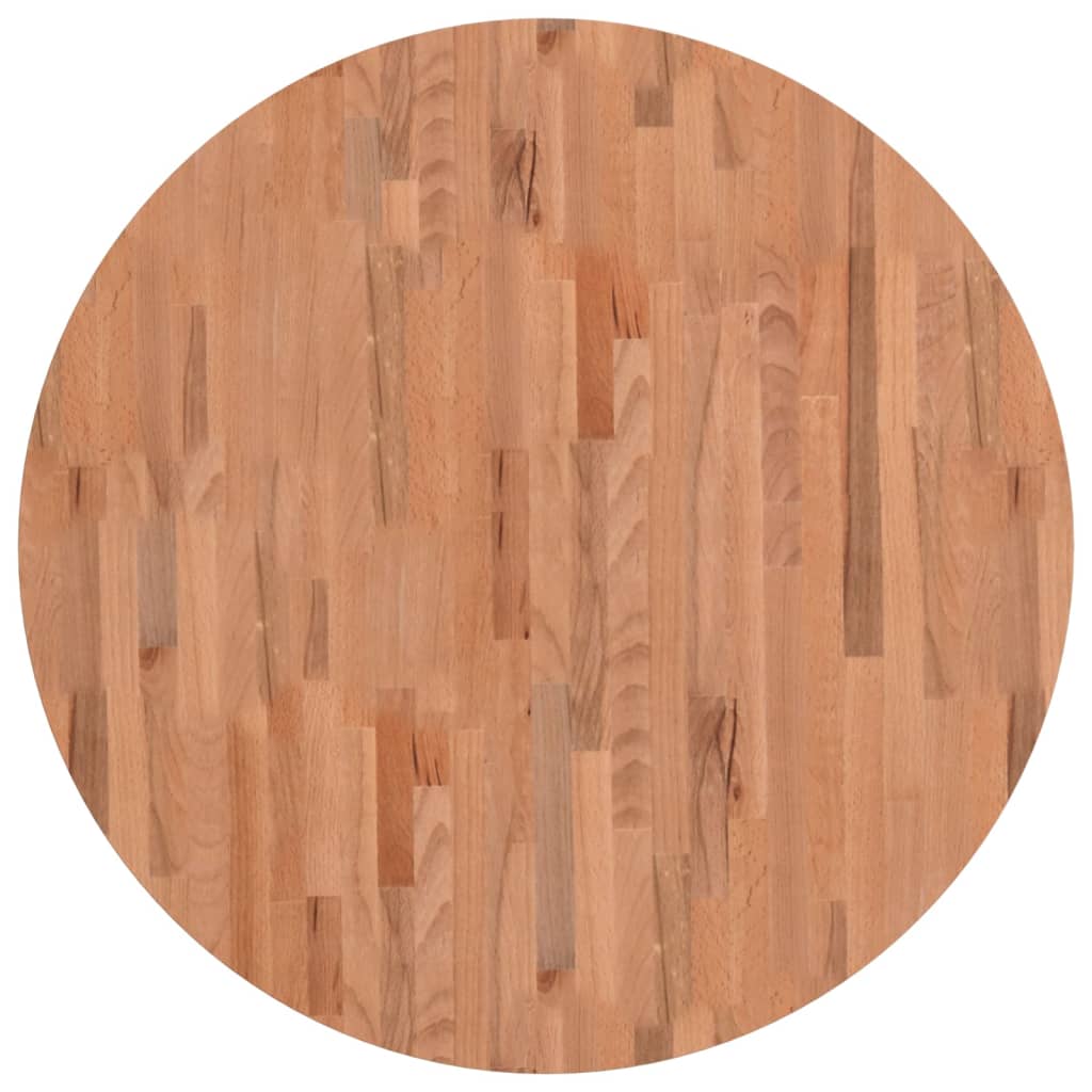 Tischplatte Ø30x1,5 cm Rund Massivholz Buche