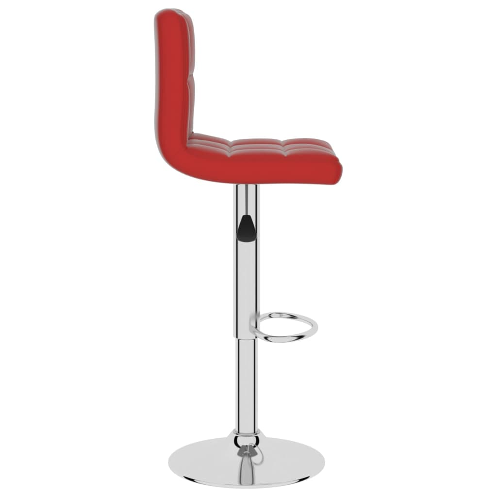 Barhocker 2 Stk. Weinrot Kunstleder