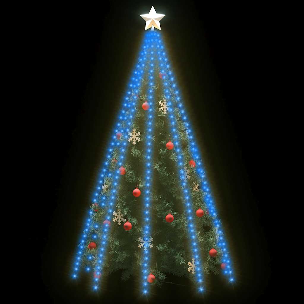 Weihnachtsbaum-Lichternetz mit 180 LEDs Kaltweiß 180 cm
