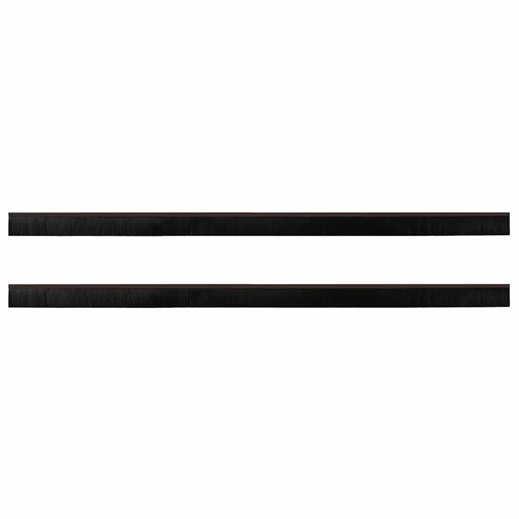 Aufsteck Türbürstendichtungen 2 pcs Braun 100 cm
