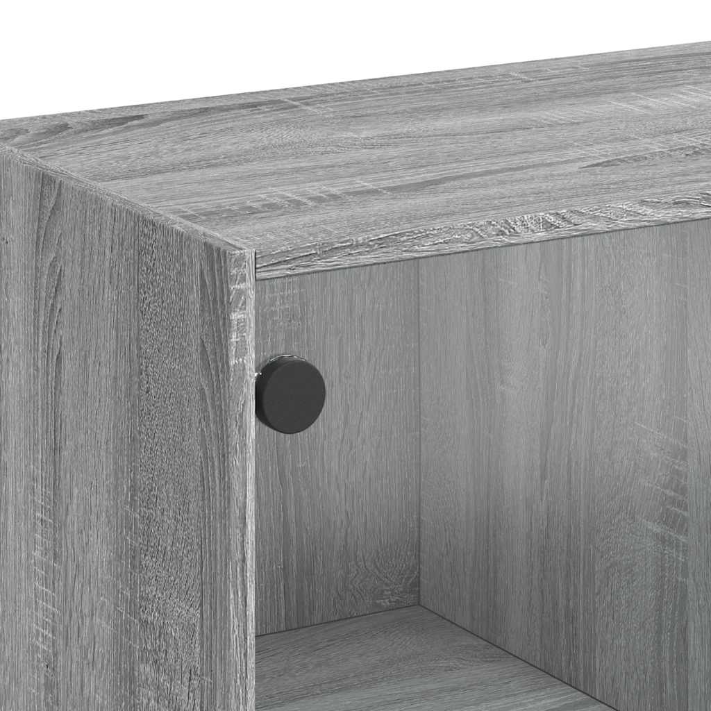 Bücherschrank mit Türen Weiß 204x37x75 cm Holzwerkstoff