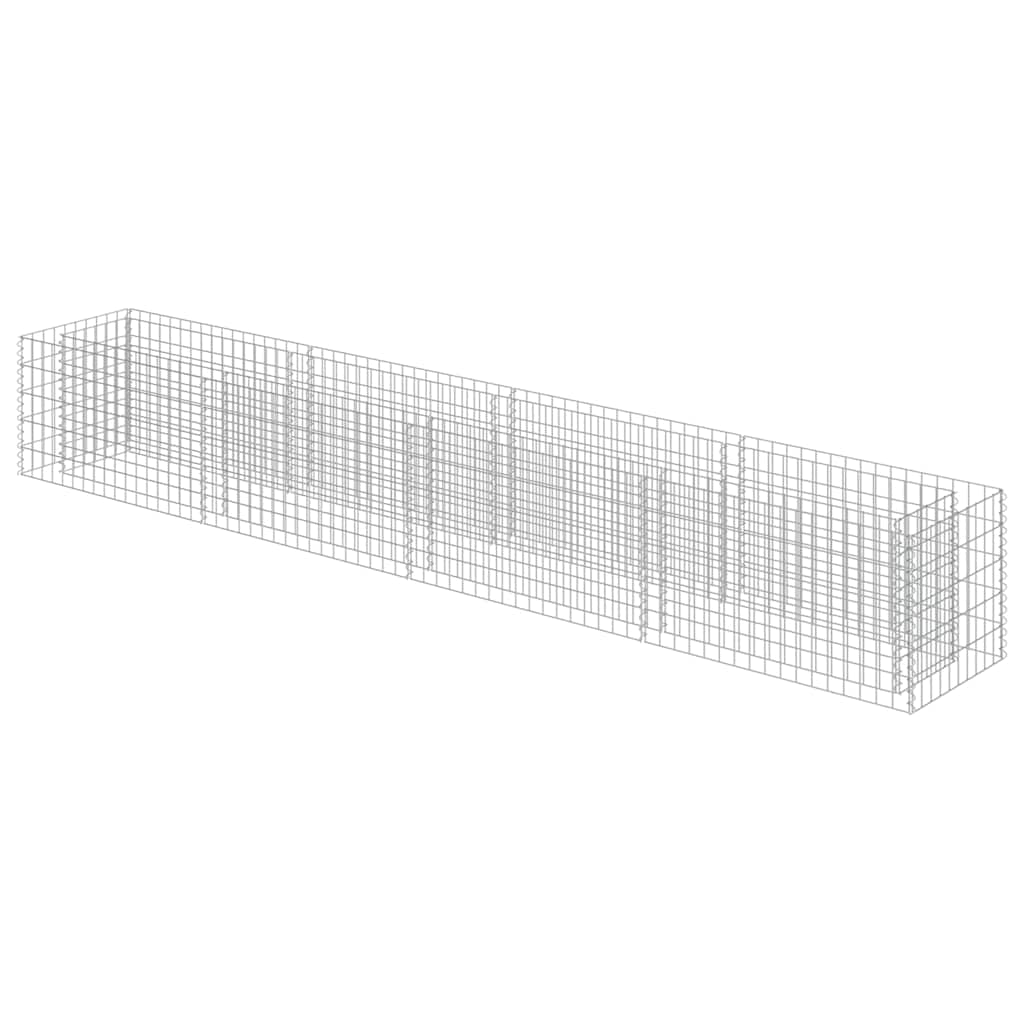 Gabionen-Hochbeet Verzinkter Stahl 450×90×100 cm