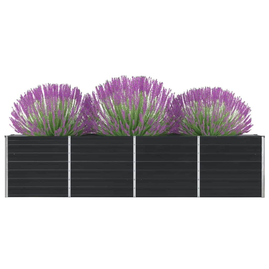Hochbeet Anthrazit 160 x 80 x 77 cm Verzinkter Stahl