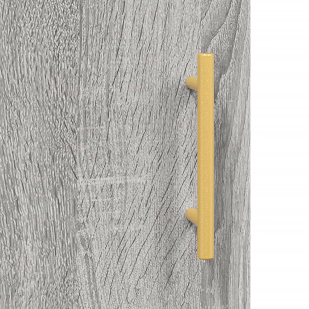 Highboard Hochglanz-Weiß 69,5x34x180 cm Holzwerkstoff