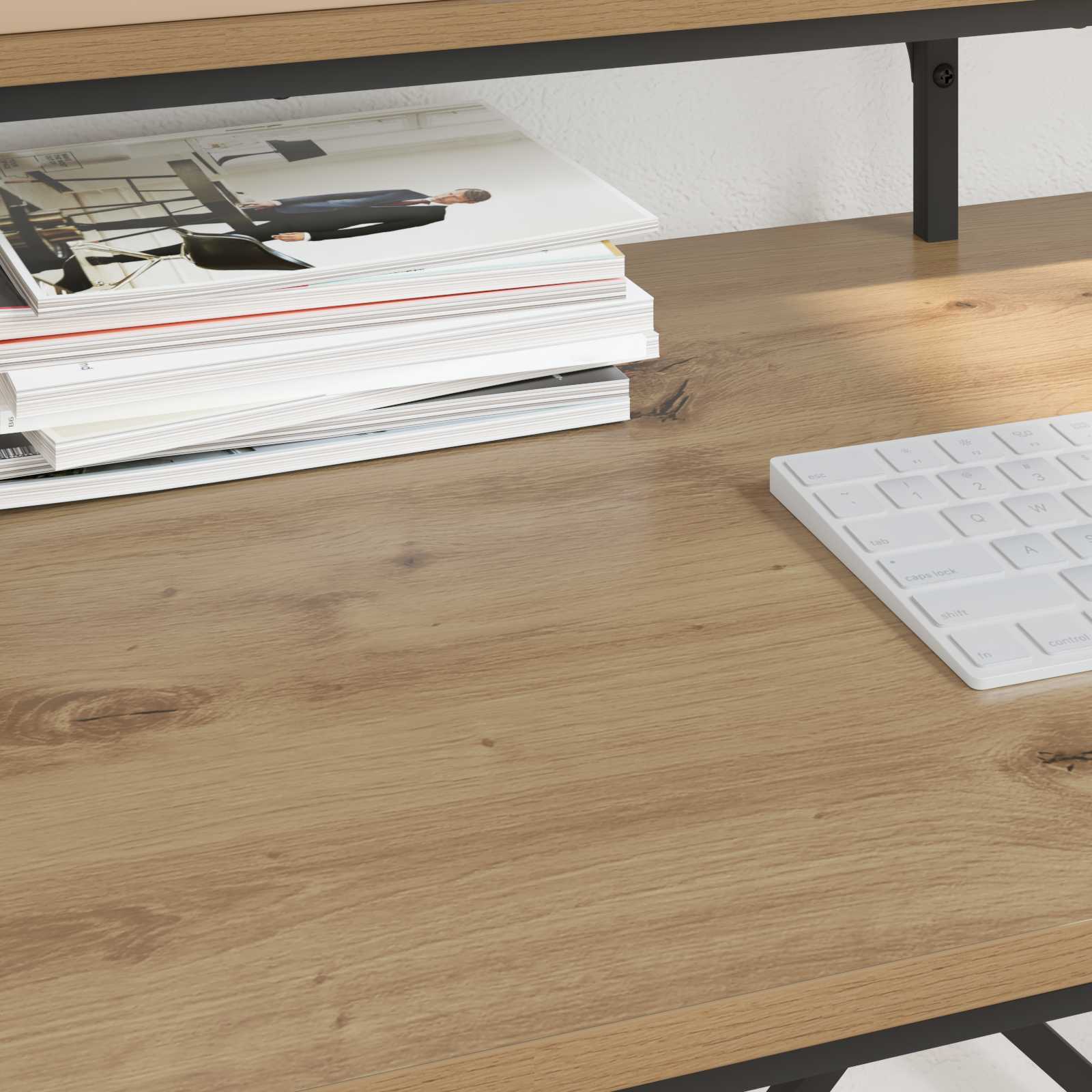 Schreibtisch Sonoma-Eiche 100x50x90 cm Holzwerkstoff und Eisen