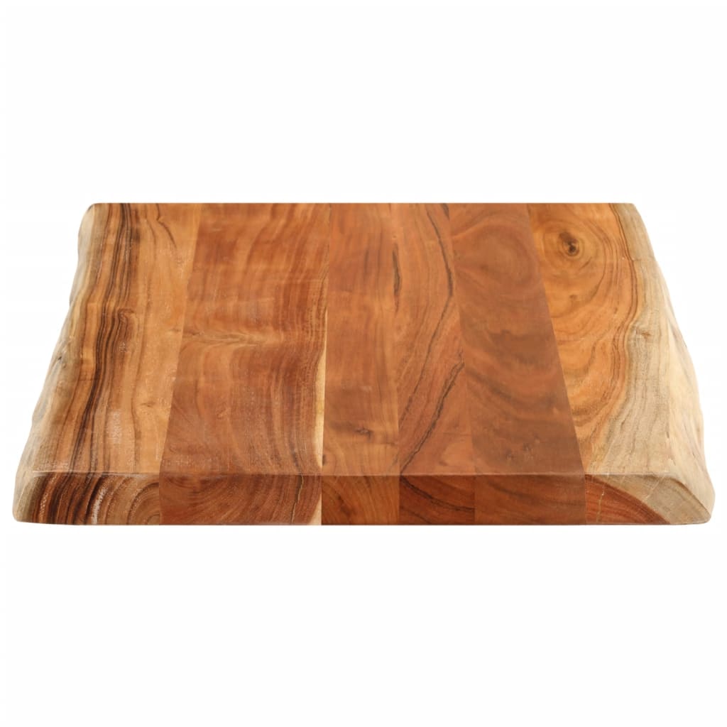 Tischplatte 40x40x2,5 cm Rechteckig Massivholz Akazie Baumkante