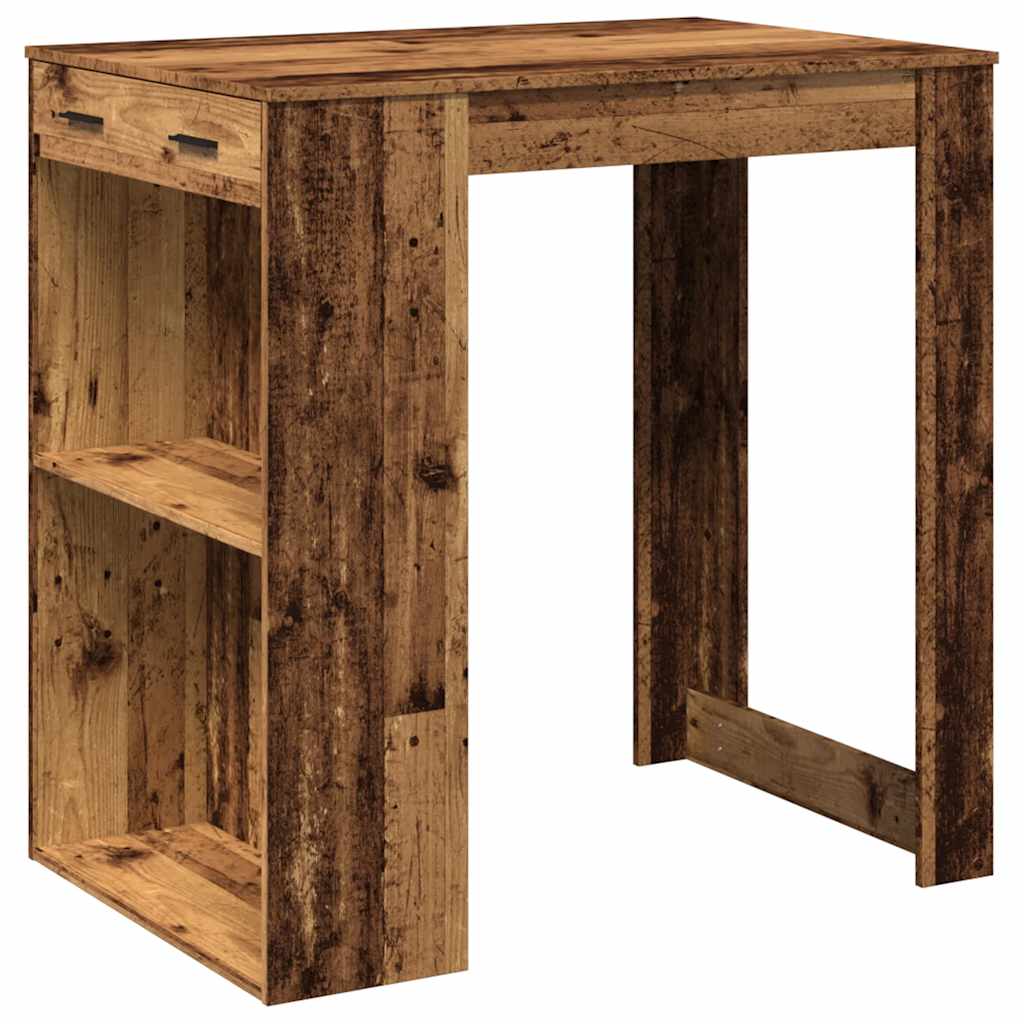 Bartisch Weiß 102x70x103,5 cm Holzwerkstoff