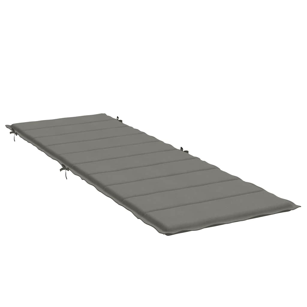 Sonnenliegen-Auflage Melange Anthrazit 186x58x4 cm Stoff