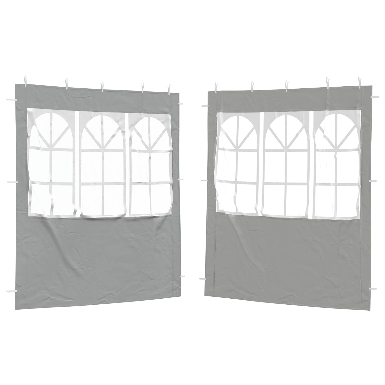 Party Zelt Seitenteil 2 pcs 300 x 195 cm Rot PE und Stahl