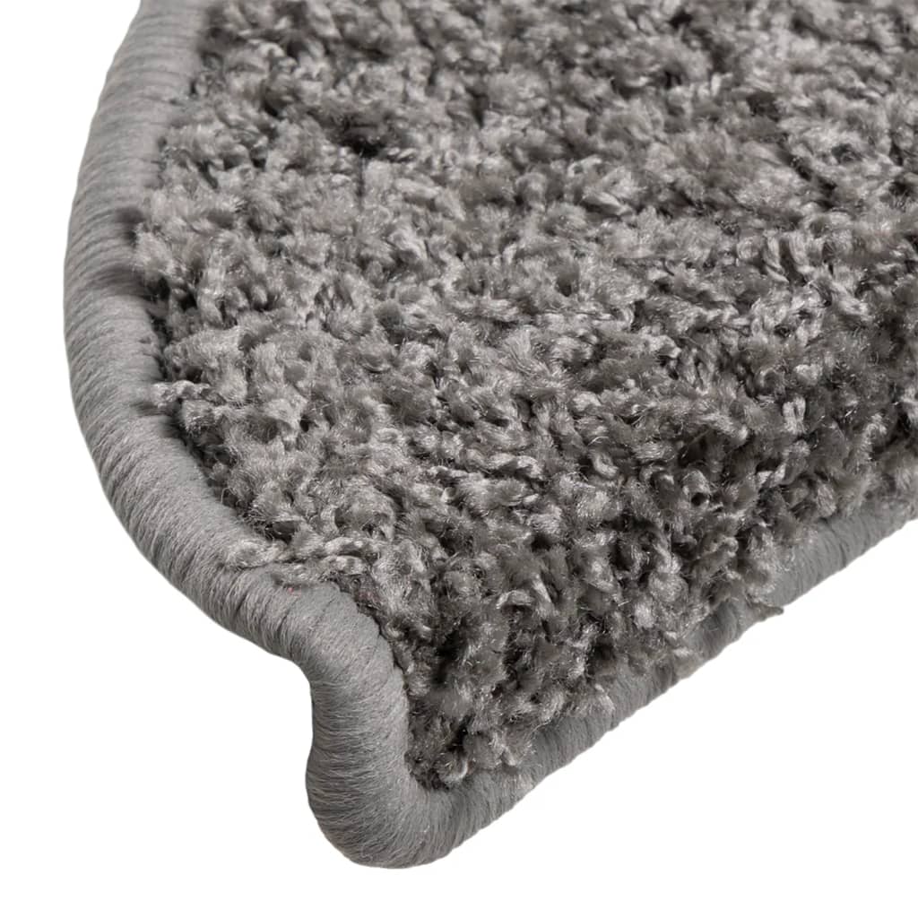 Stufenmatten 15 Stk. 56x17x3 cm Grau Halbrund