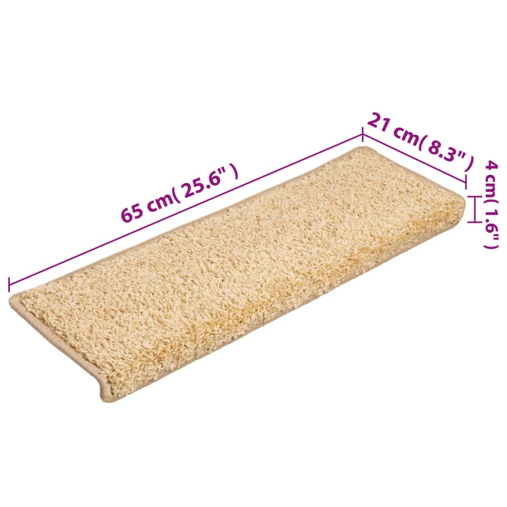 Stufenmatten 15 Stk. 65x21x4 cm Grau Rechteckiger Rand