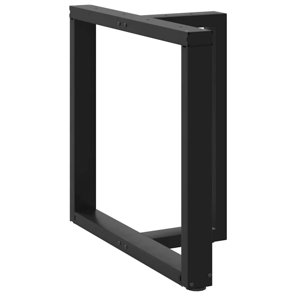 Couchtischbeine T-Form 2 Stk. Schwarz 30x25x(30-31) cm Stahl