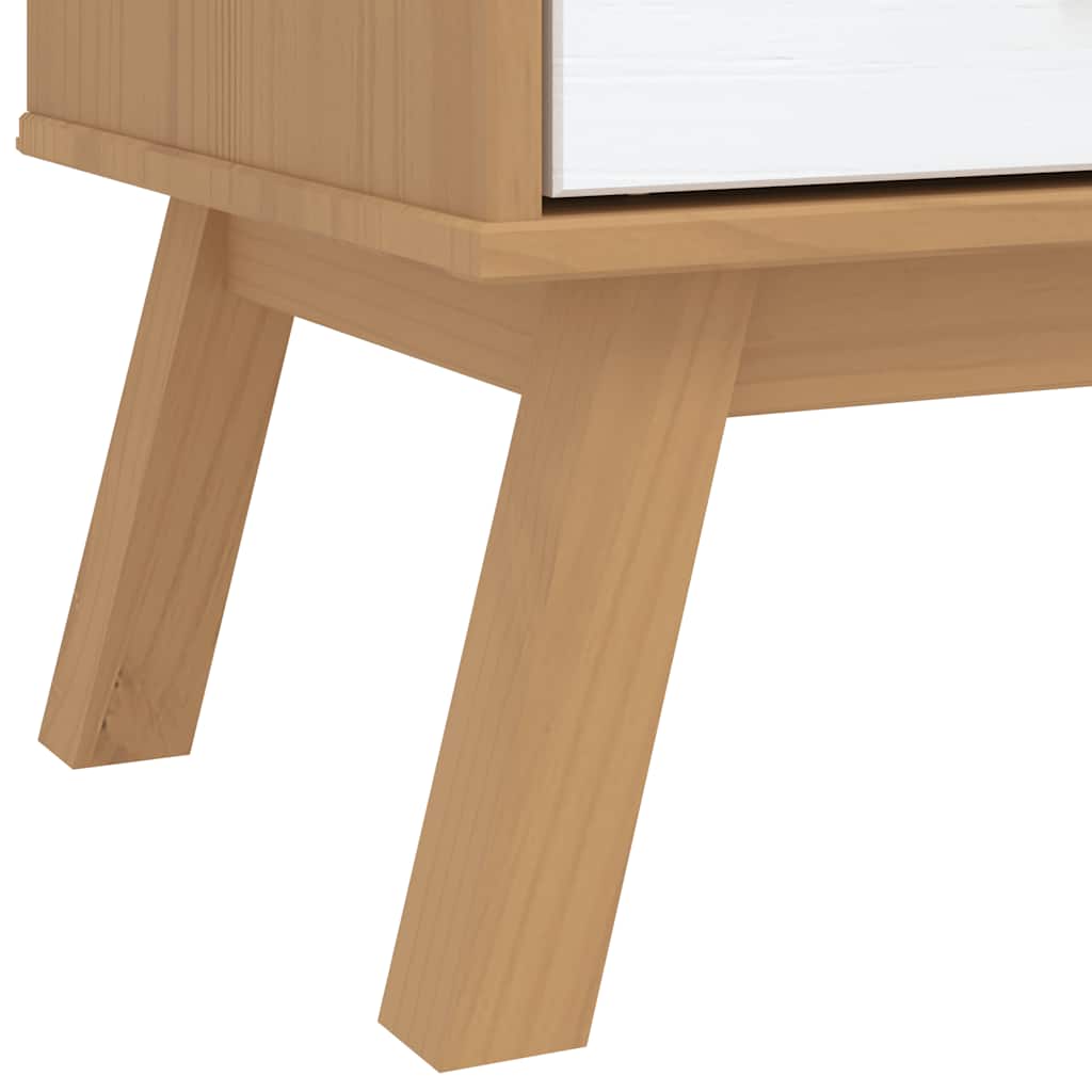 Schubladenschrank OLDEN Braun Massivholz Kiefer