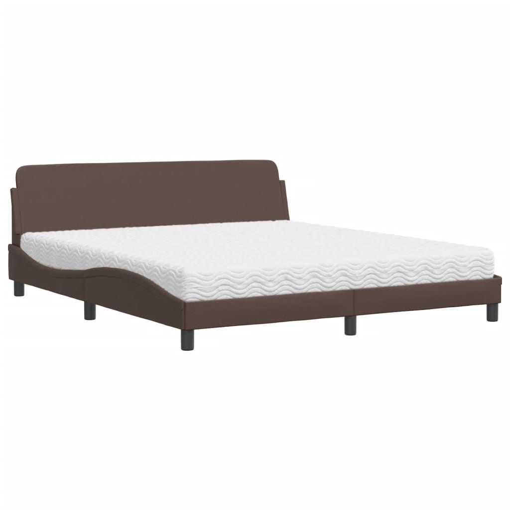 Bett mit Matratze "Dover" Schwarz 80x200 cm Kunstleder
