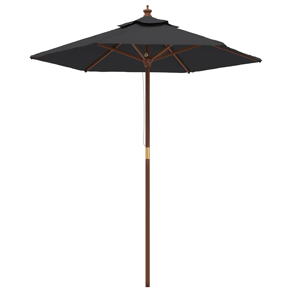 Sonnenschirm mit Holzmast Sandfarben 196x231 cm