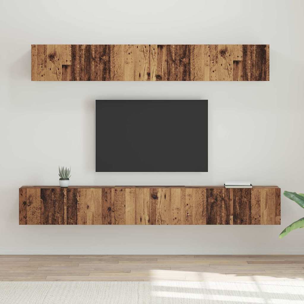 5-tlg. TV-Schrank-Set Weiß Holzwerkstoff