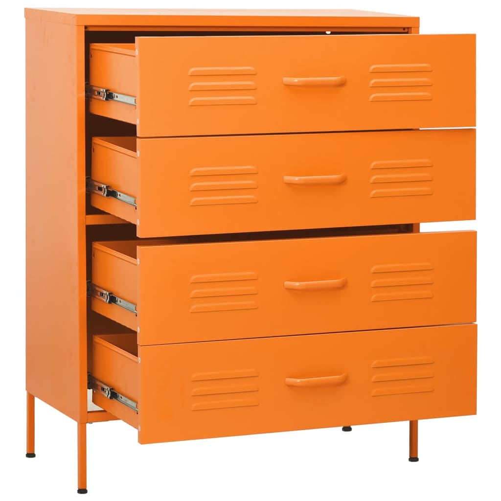 Kommode Olivgrün 80x35x101,5 cm Stahl