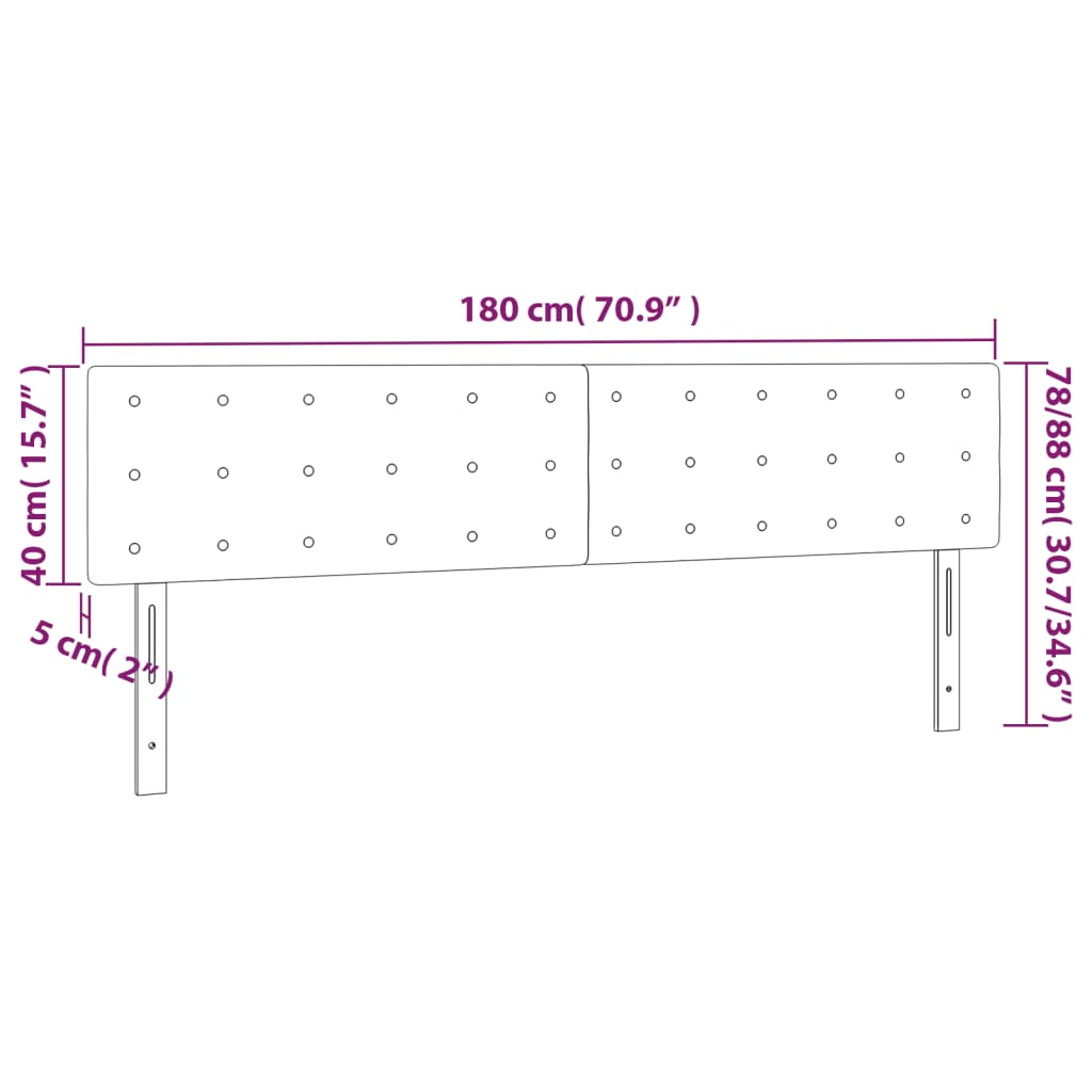 Kopfteil Hellgrau 80x5x118/128 cm Samt