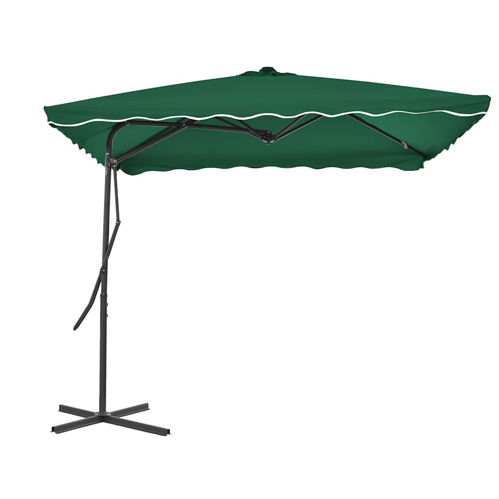 Sonnenschirm mit Stahl-Mast 250x250x230 cm Bordeauxrot
