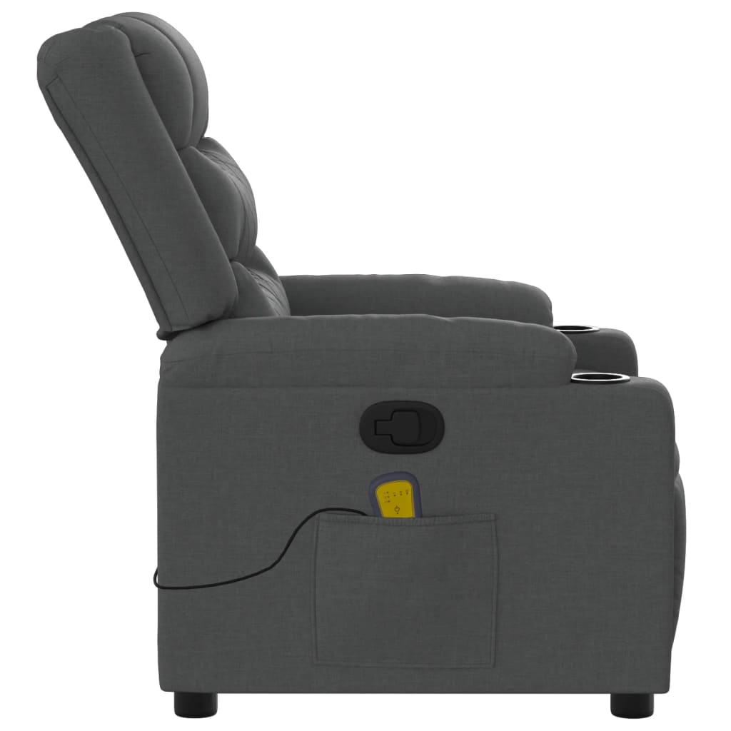 Massage-Relaxsessel Hellgrau Stoff