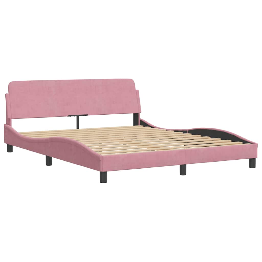 Bettgestell "Dover" Hellgrau 80x200 cm Samt