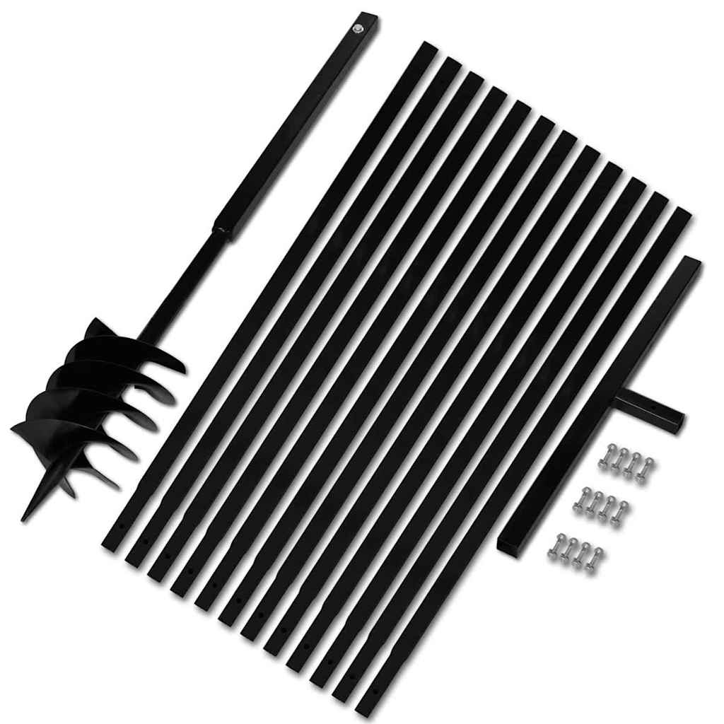 Erdbohrer mit Griff 100 mm Verlängerungsrohr 9 m