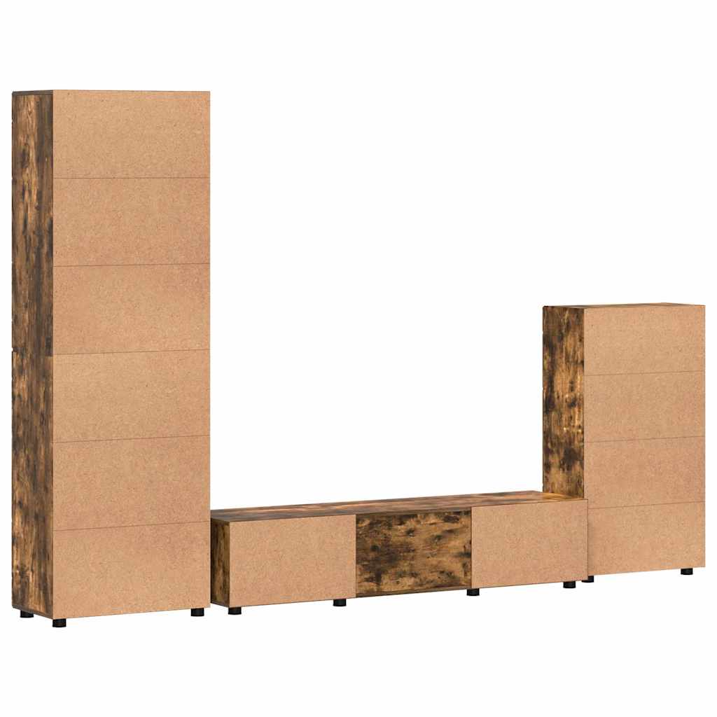 Highboard mit Regal FLORIN Weiß 60 x 35 x 182 cm Holzwerkstoff