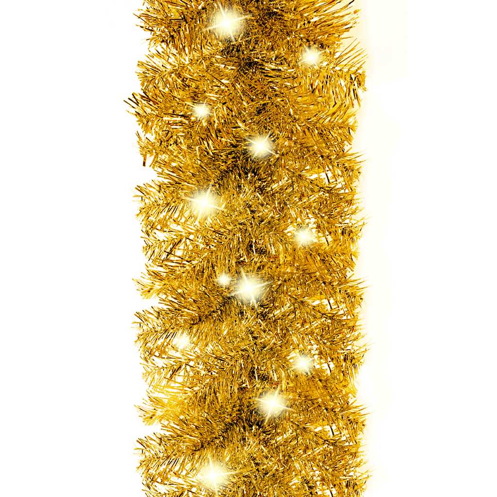 Weihnachtsgirlande mit LED 10 m Schwarz