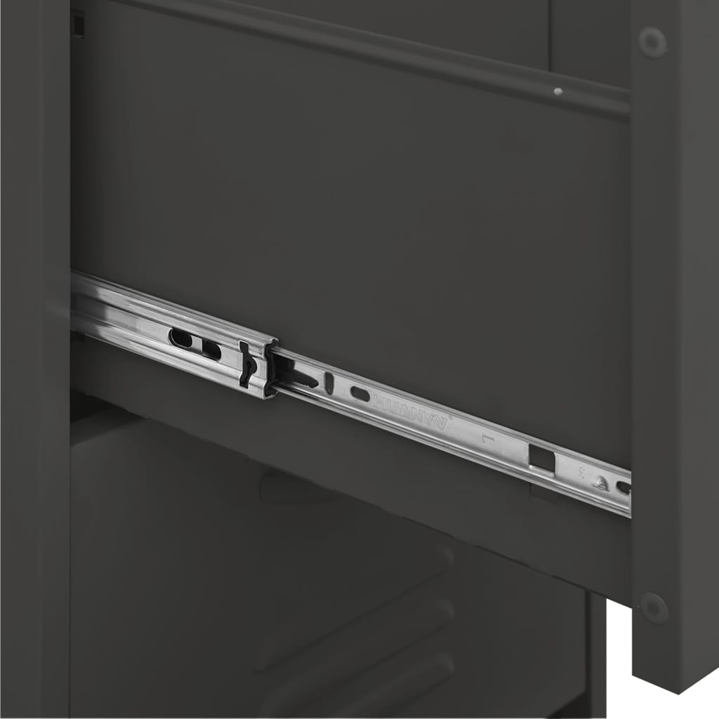 Beistellschrank Olivgrün 42,5x35x101,5 cm Stahl