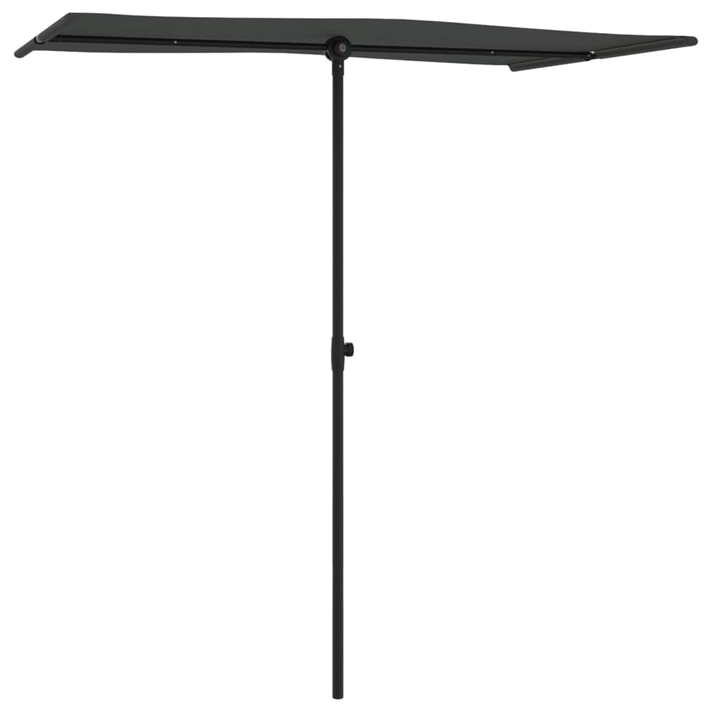 Sonnenschirm mit Aluminium-Mast 180x110 cm Bordeauxrot