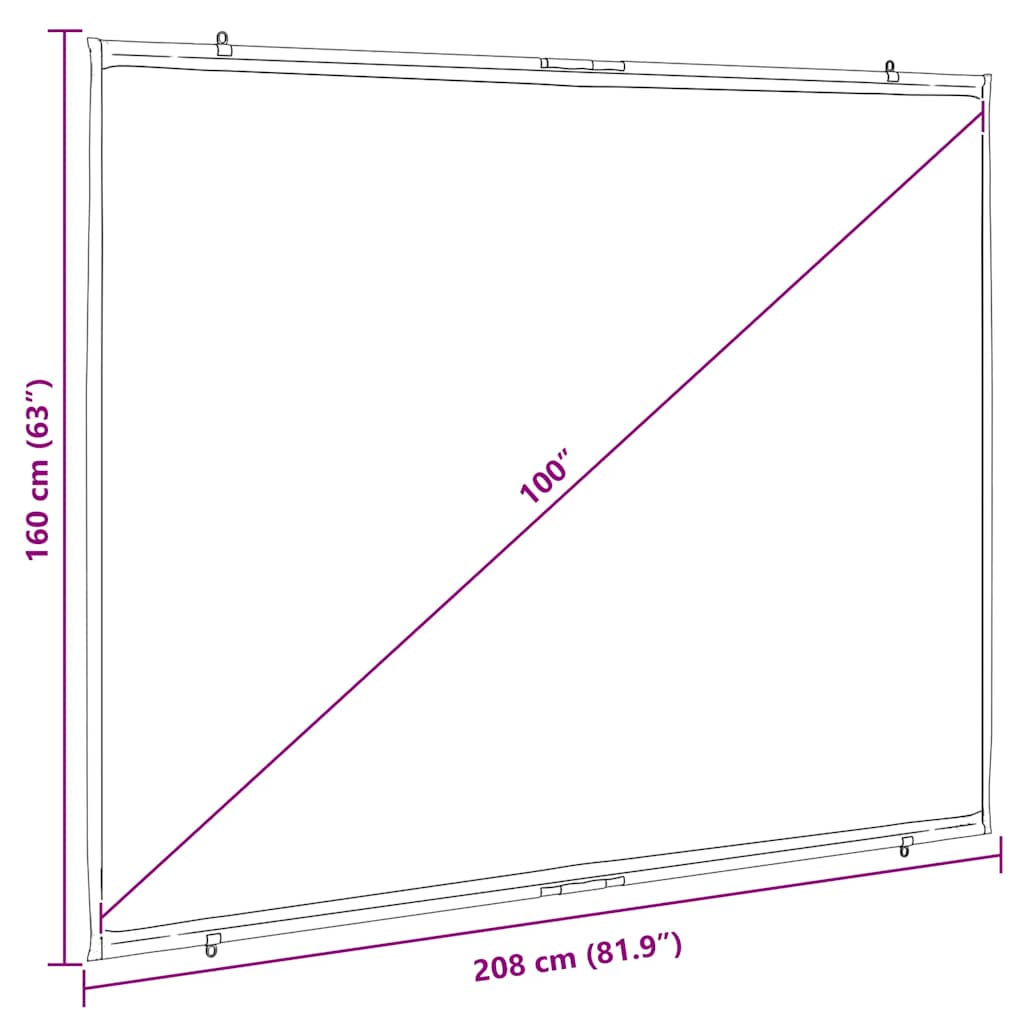 Beamer Leinwand Wandhängend 50 Zoll 4:3