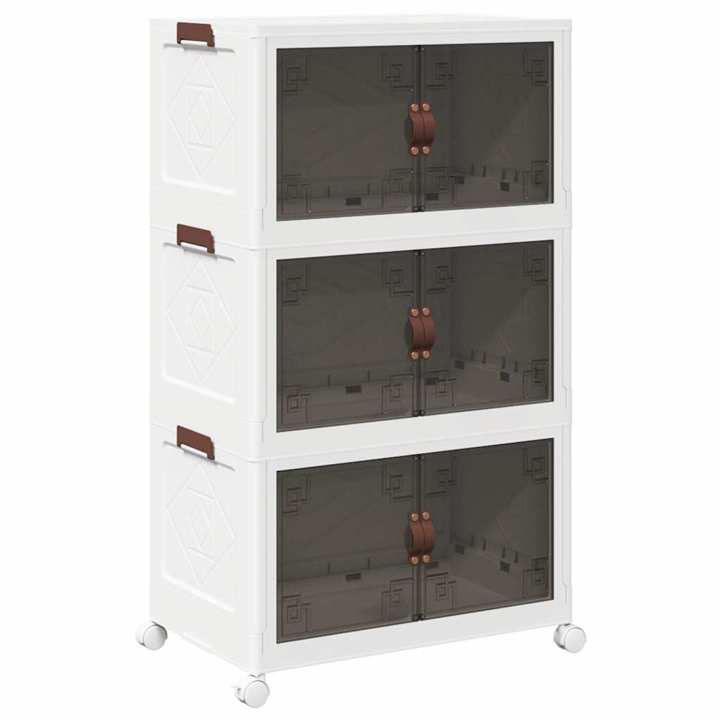 Aufbewahrungsbox mit Rädern Stapelbar 28 L 48,5x29,5x33 cm