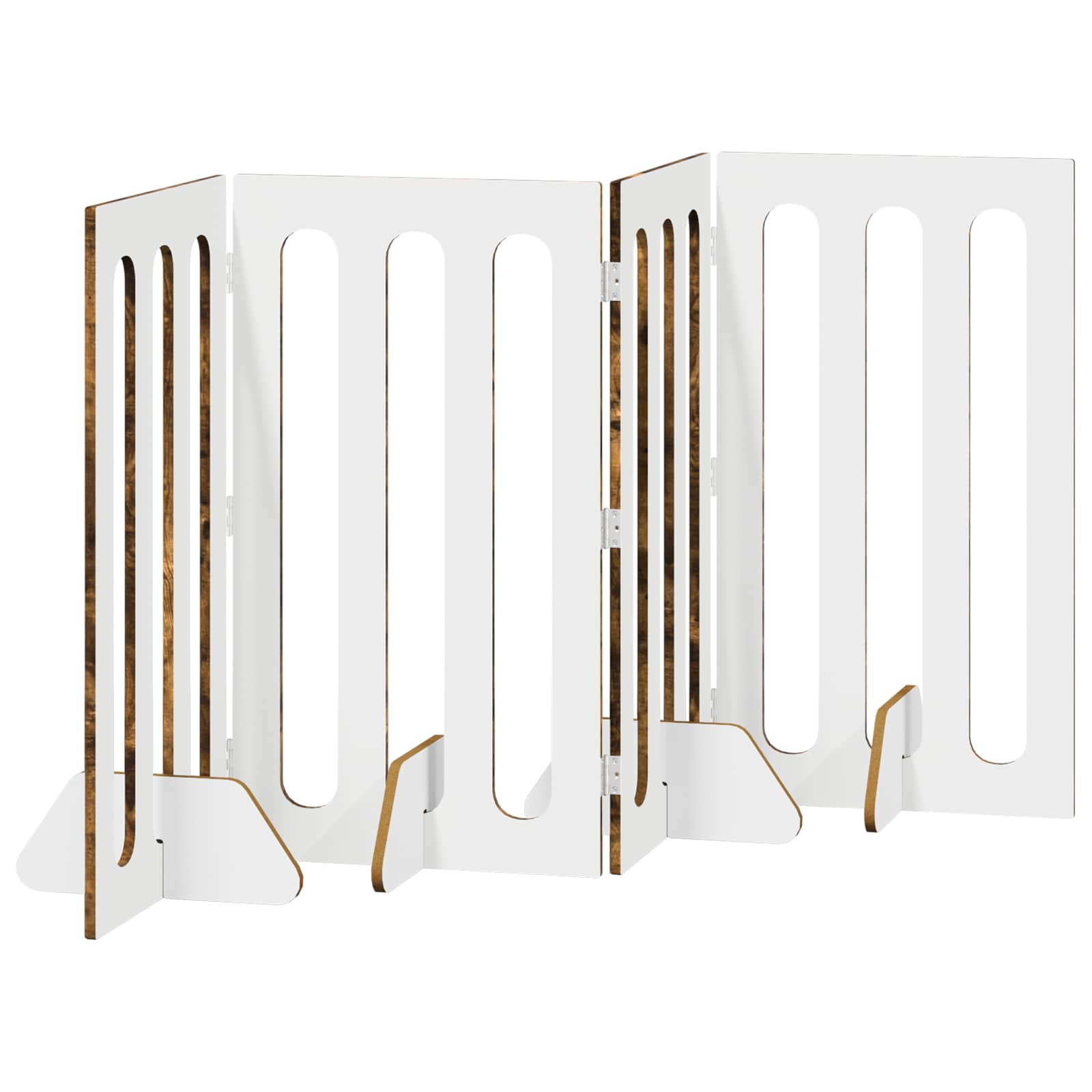 Faltbarer Haustierzaun 2 pcs Weiß 100,5 x 38 x 70 cm