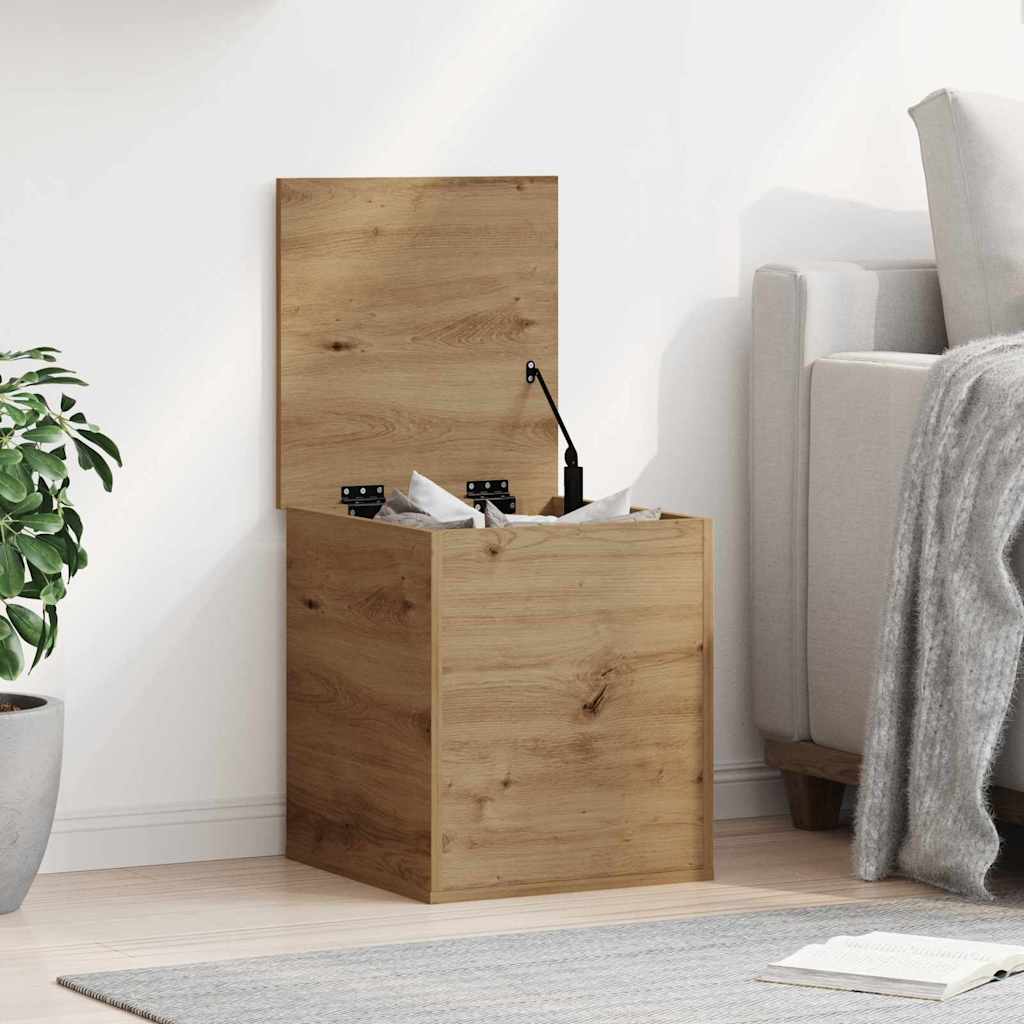 Aufbewahrungstruhe Weiß 84x42x46 cm Holzwerkstoff