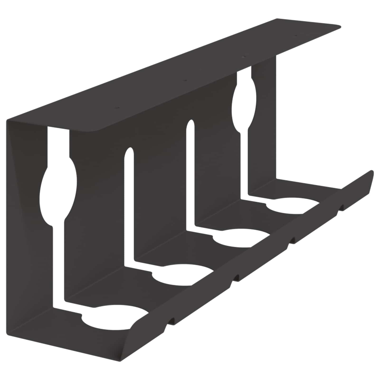 Unter dem Schreibtisch Kabelmanagement Tray 2 Stk. Anthrazit